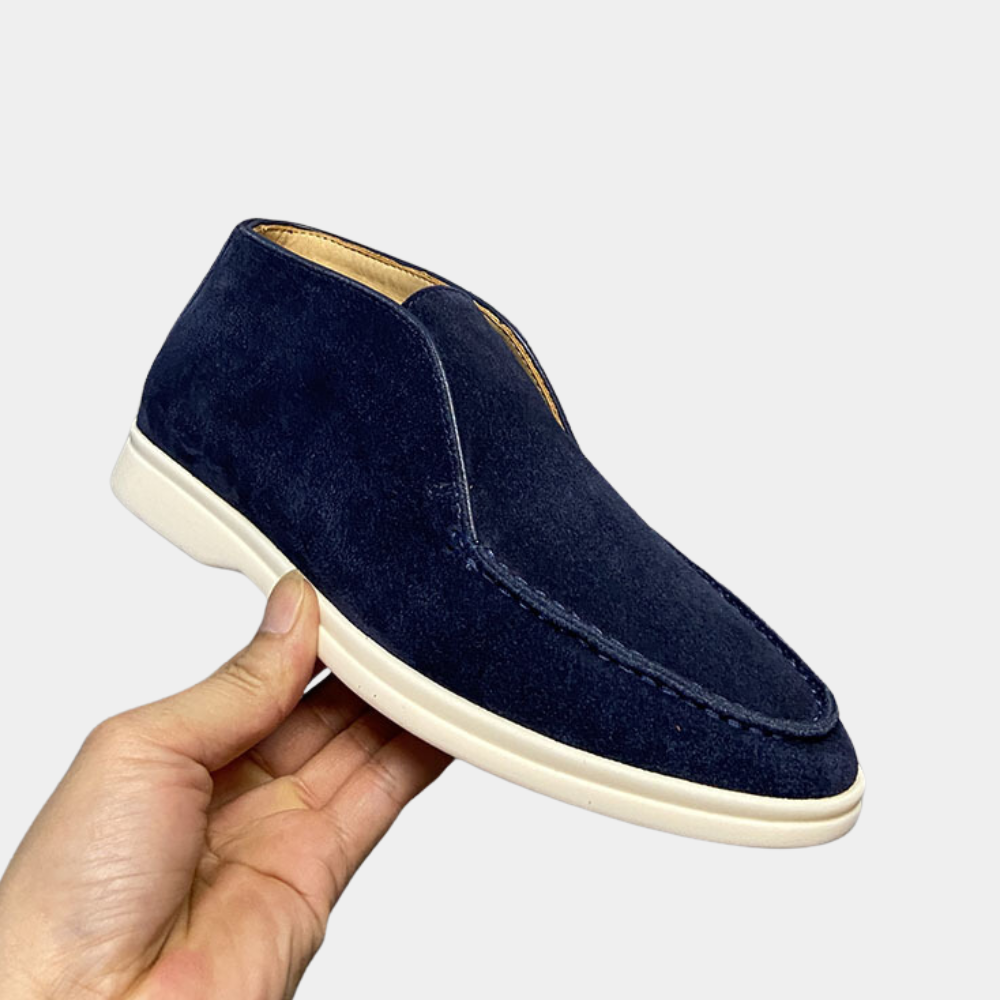 High Loafers – Bequeme Slip-On aus Wildleder für Herren-Marineblau-40-Chaps Herrenmode