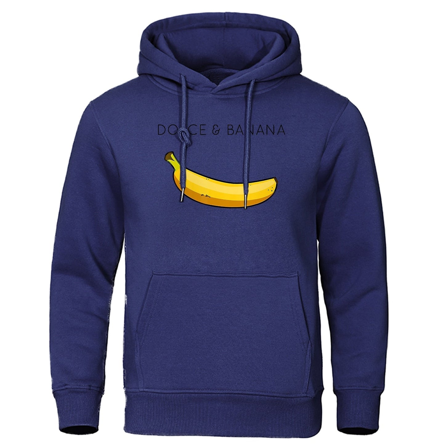 Hoodie - Bananendruck - Kängurutasche - Pullover Hoodie - Herren Hoodies-Dunkelblau-S-Chaps Herrenmode