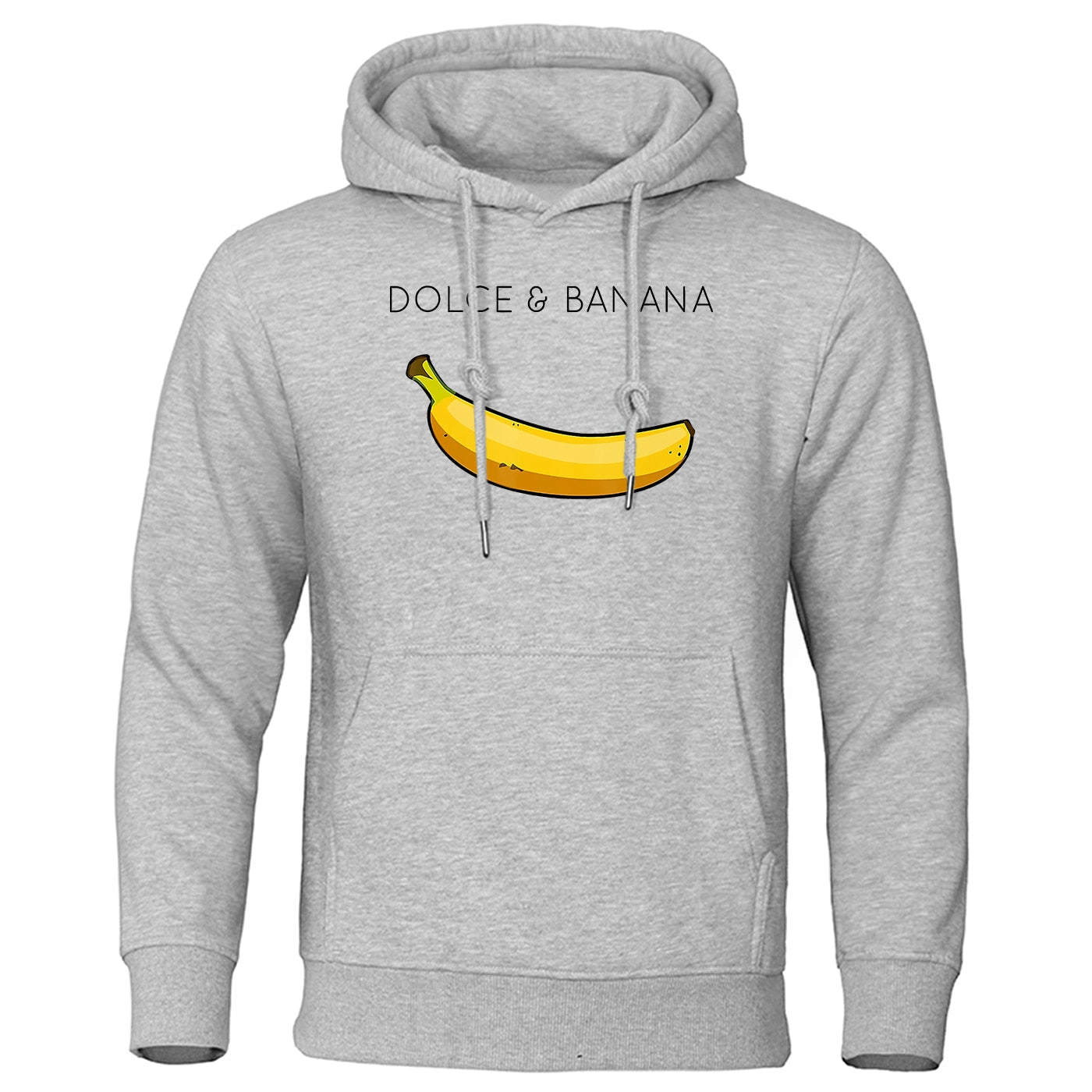 Hoodie - Bananendruck - Kängurutasche - Pullover Hoodie - Herren Hoodies-Grau-S-Chaps Herrenmode