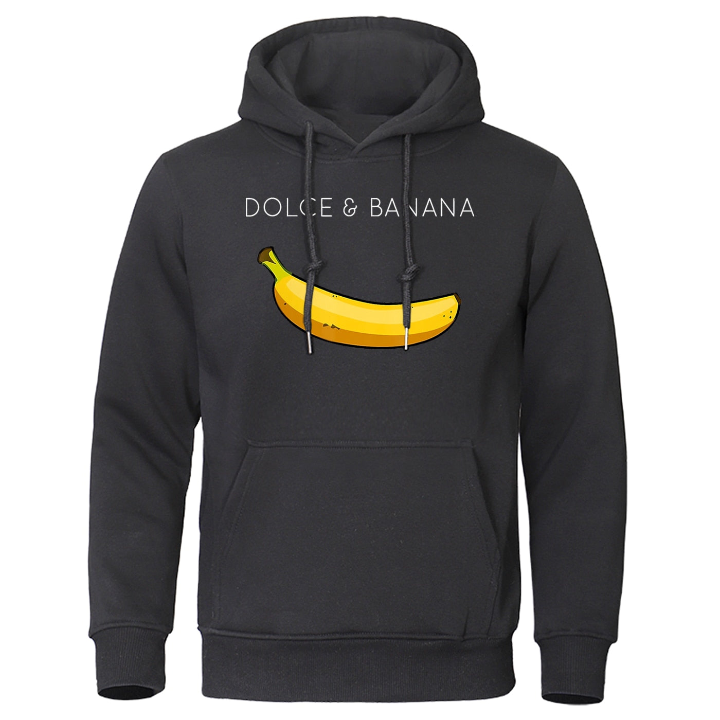 Hoodie - Bananendruck - Kängurutasche - Pullover Hoodie - Herren Hoodies-Schwarz-S-Chaps Herrenmode