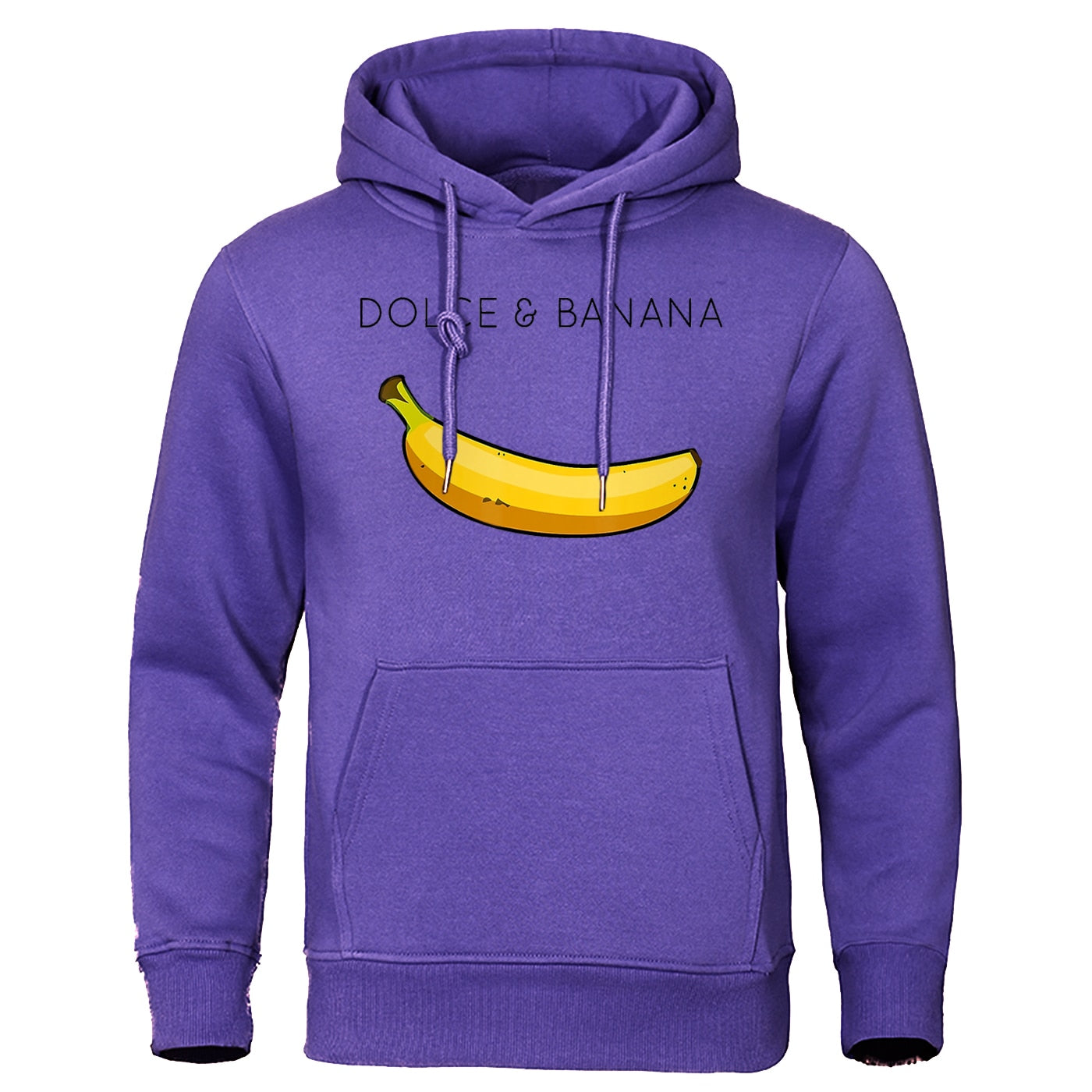 Hoodie - Bananendruck - Kängurutasche - Pullover Hoodie - Herren Hoodies-Violett-S-Chaps Herrenmode