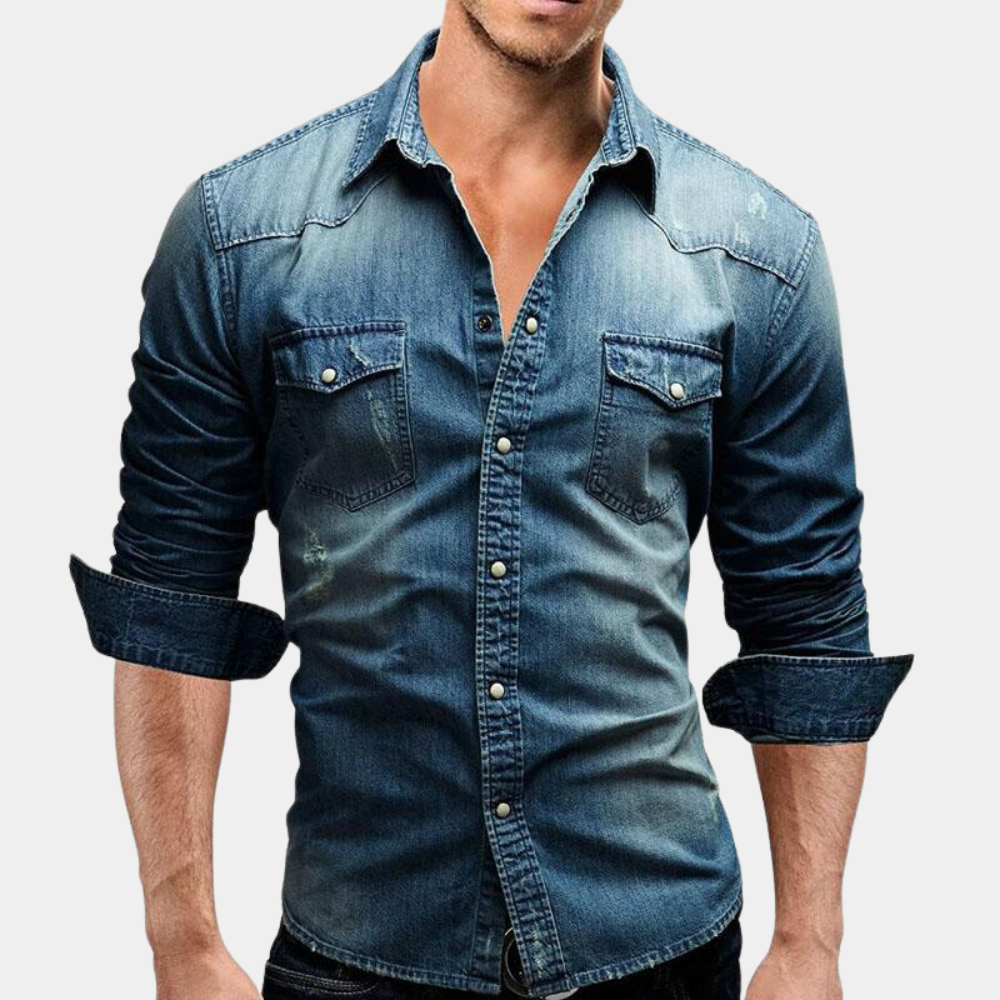 Jeanshemd - Slim Fit - Long Sleeve - Buttoned Up Shirt - Men's Shirts-Chaps Herrenmode