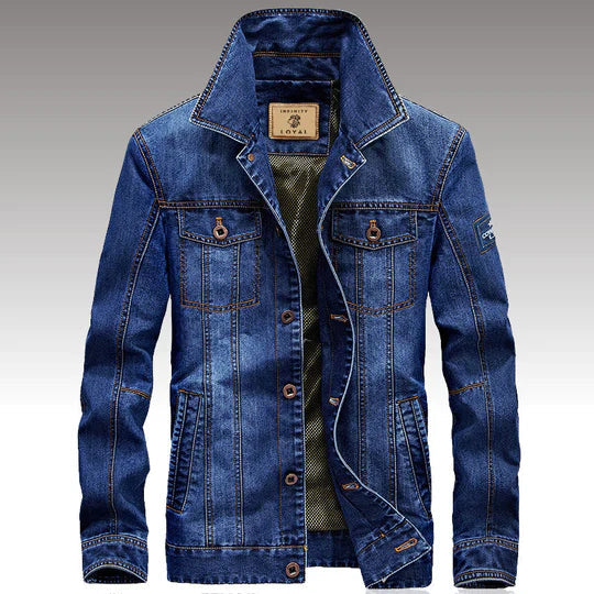 Jeansjacke | Button-Up | Slim Fit | Herrenjacke | Jeansjacke-Hellblau-S-Chaps Herrenmode