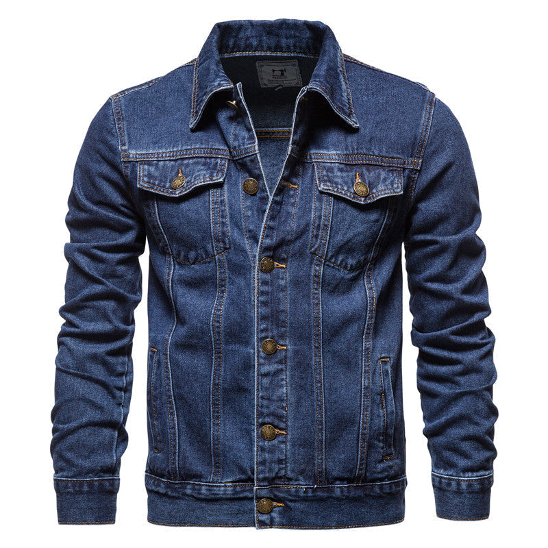 Jeansjacke | Klassisch | Button-Up | Jeansjacke | Herrenjacke-Dunkelblau-XS-Chaps Herrenmode