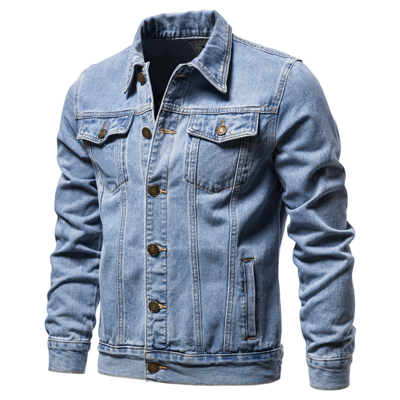 Jeansjacke | Klassisch | Button-Up | Jeansjacke | Herrenjacke-Hellblau-XS-Chaps Herrenmode