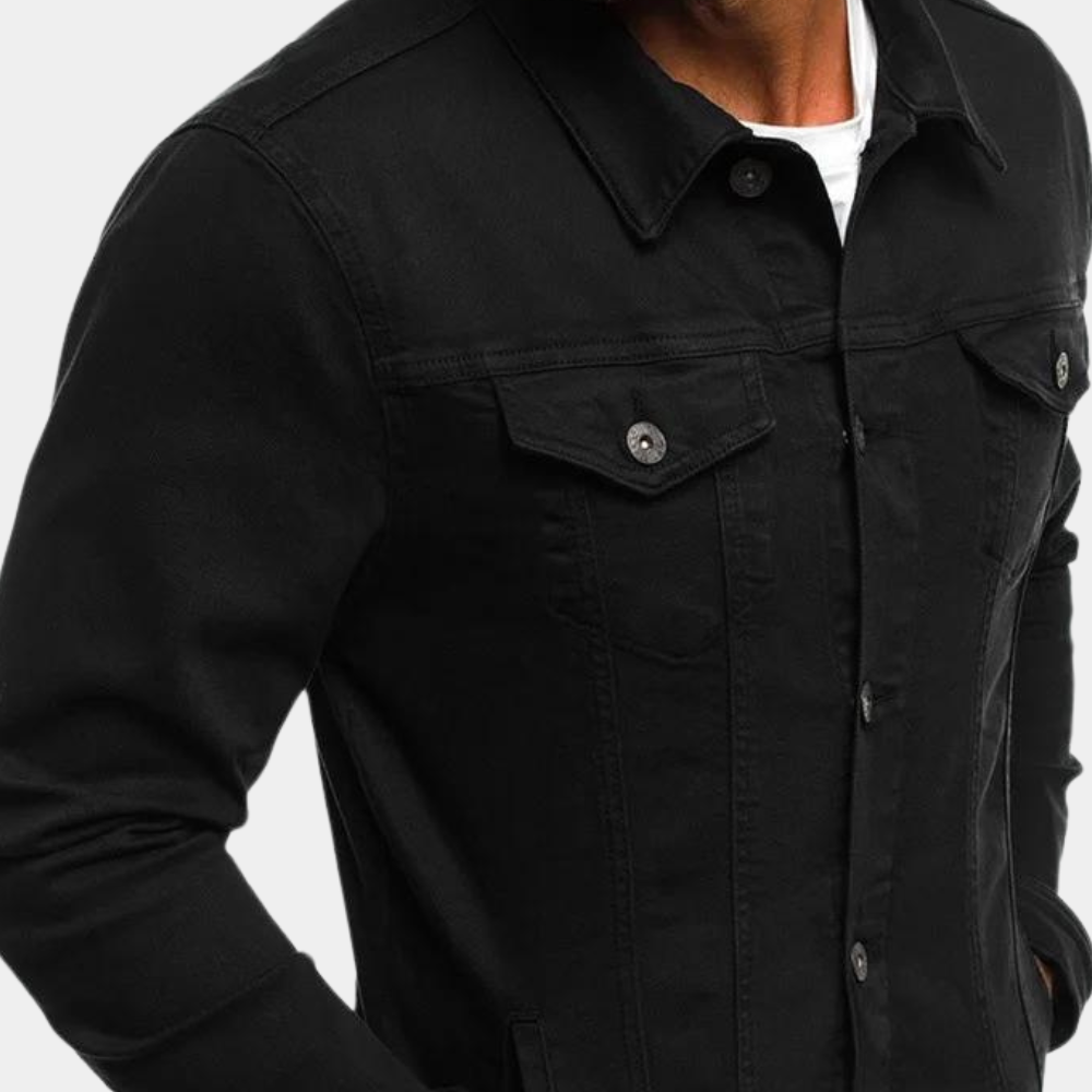 Jeansjacke - Klassische Jeansjacke für Männer mit Knopfleiste für den Sommer-Chaps Herrenmode