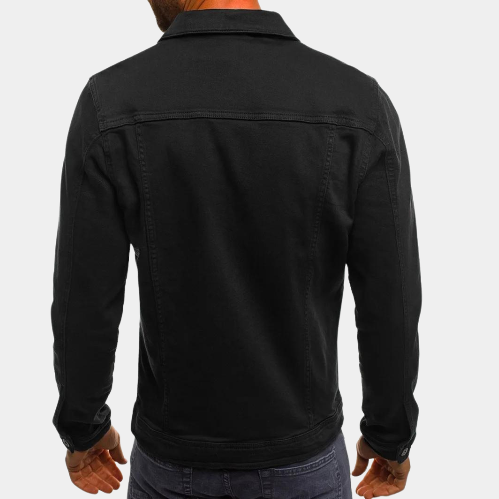 Jeansjacke - Klassische Jeansjacke für Männer mit Knopfleiste für den Sommer-Chaps Herrenmode