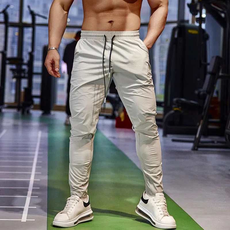 Jogger - Elastische Taille - Schnell trocknend - Trainingshosen - Herren Trainingshosen-Hellgrau-S-Chaps Herrenmode