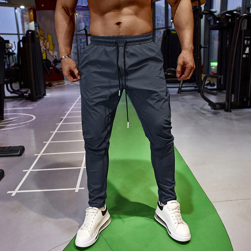 Jogger - Elastische Taille - Schnell trocknend - Trainingshosen - Herren Trainingshosen-Marinegrau-S-Chaps Herrenmode