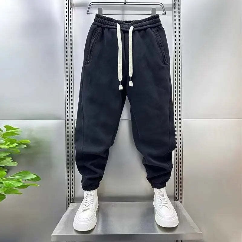 Jogger - Kordelzug - Elastische Taille - Sweatpants - Herrenhosen-Schwarz-S-Chaps Herrenmode