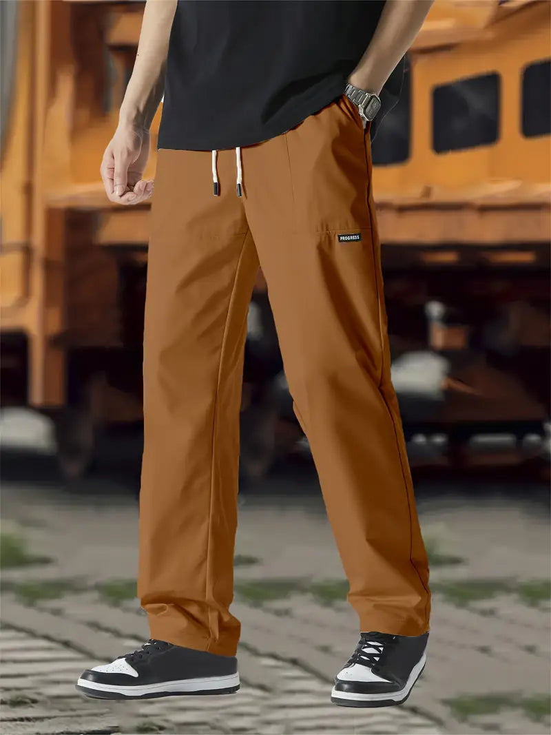 Jogginghose | Kordelzug | Freizeit | Gerade geschnittene Hose | Herrenhose-Camel-S-Chaps Herrenmode