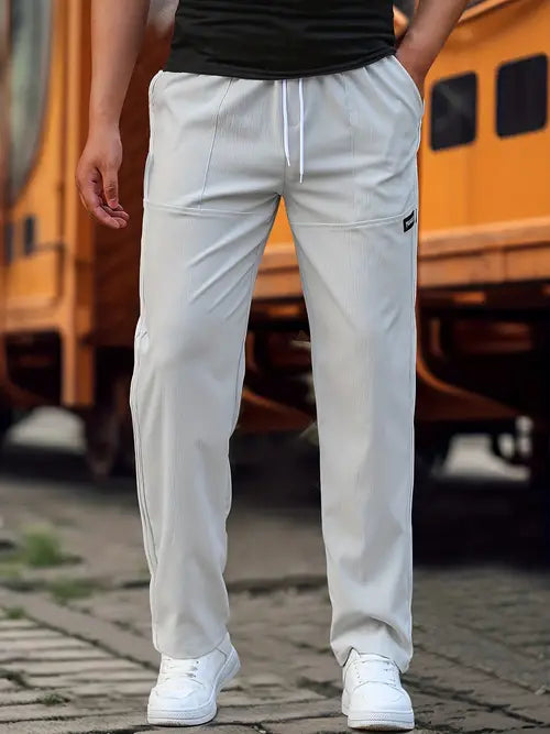 Jogginghose | Kordelzug | Freizeit | Gerade geschnittene Hose | Herrenhose-Chaps Herrenmode
