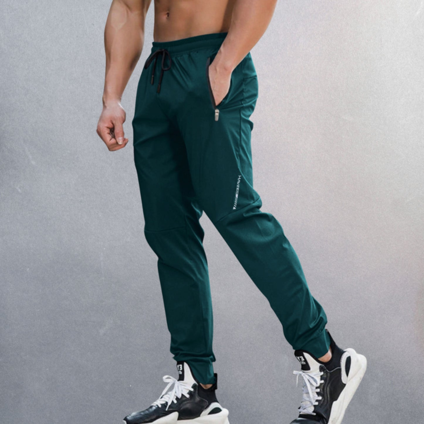 Jogginghose – Kordelzug – Leicht – Jogginghose – Activewear für Männer-Grün-S-Chaps Herrenmode