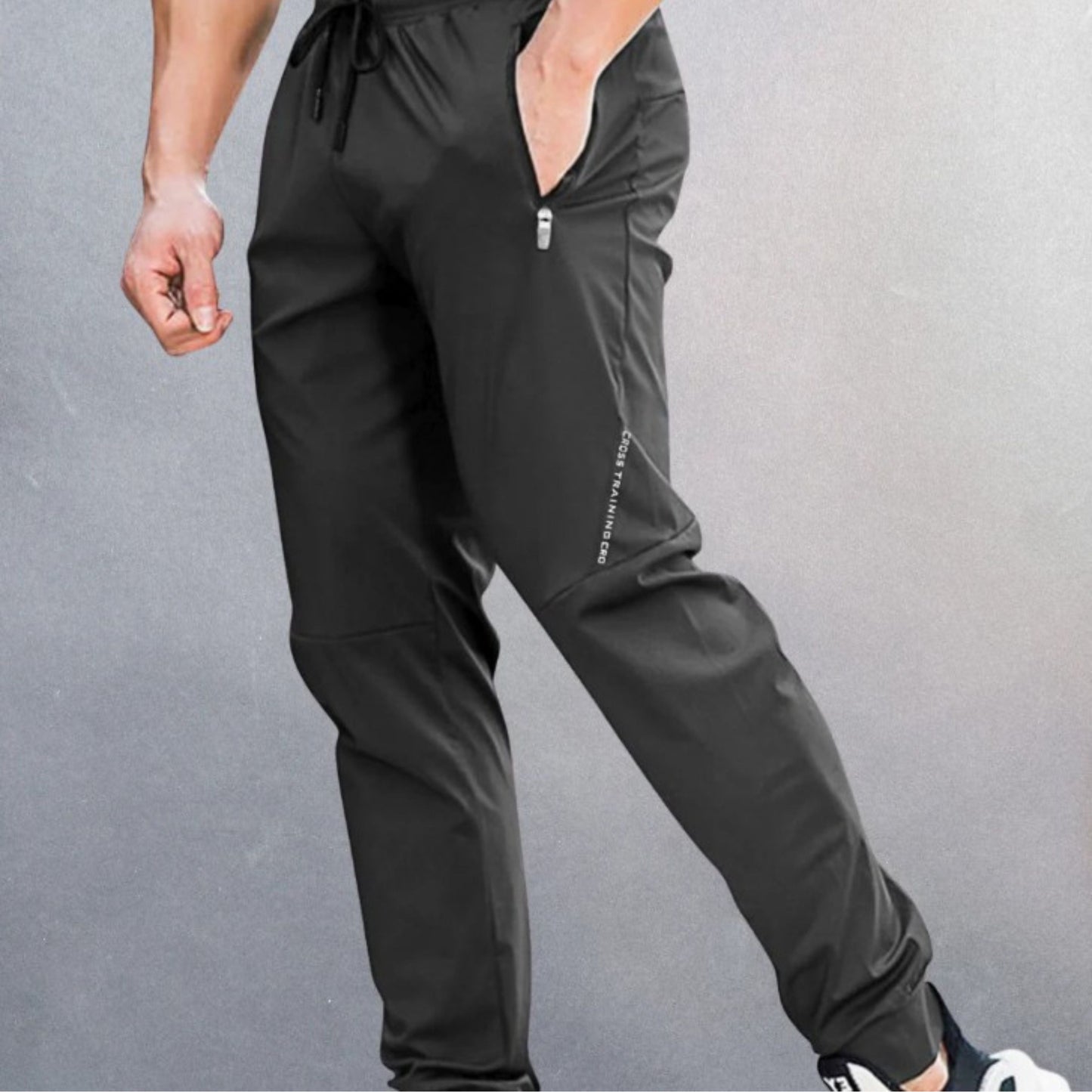 Jogginghose – Kordelzug – Leicht – Jogginghose – Activewear für Männer-Schwarz-S-Chaps Herrenmode