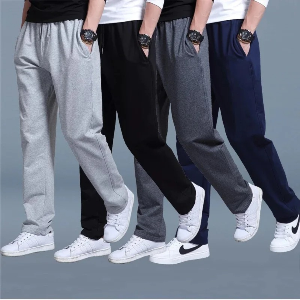 Jogginghose mit geradem Bein – Kordelzug – Freizeit – Sweathose – Herrenhose-Chaps Herrenmode