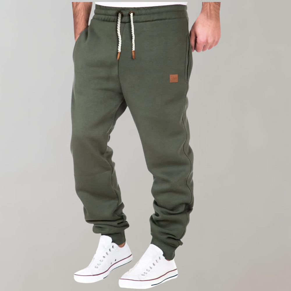 Jogginghosen | Elastischer Bund | Kordelzug | Sweathosen | Jogginghosen für Herren-Grün-M-Chaps Herrenmode