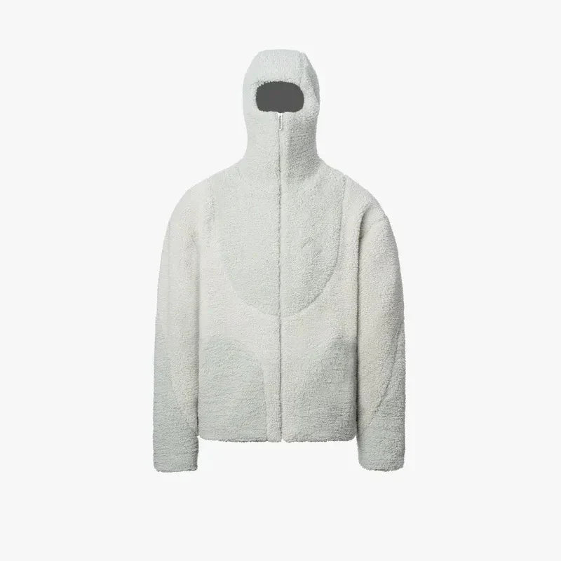 Kapuzenpullover mit Reißverschluss – Warm – Bequem – Fleece-Kapuzenpullover – Herren-Kapuzenpullover-Weiß-XS-Chaps Herrenmode