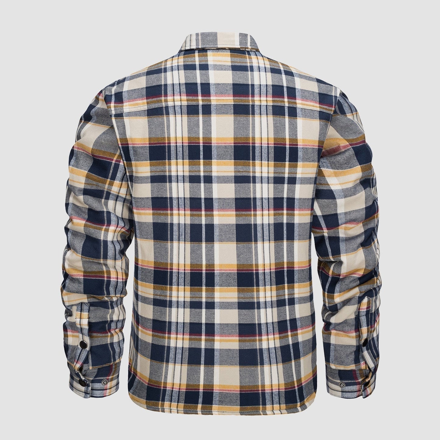 Karierte Jacke | Knopfleiste | Gestepptes Futter | Karierte Jacke | Herrenbekleidung-Chaps Herrenmode
