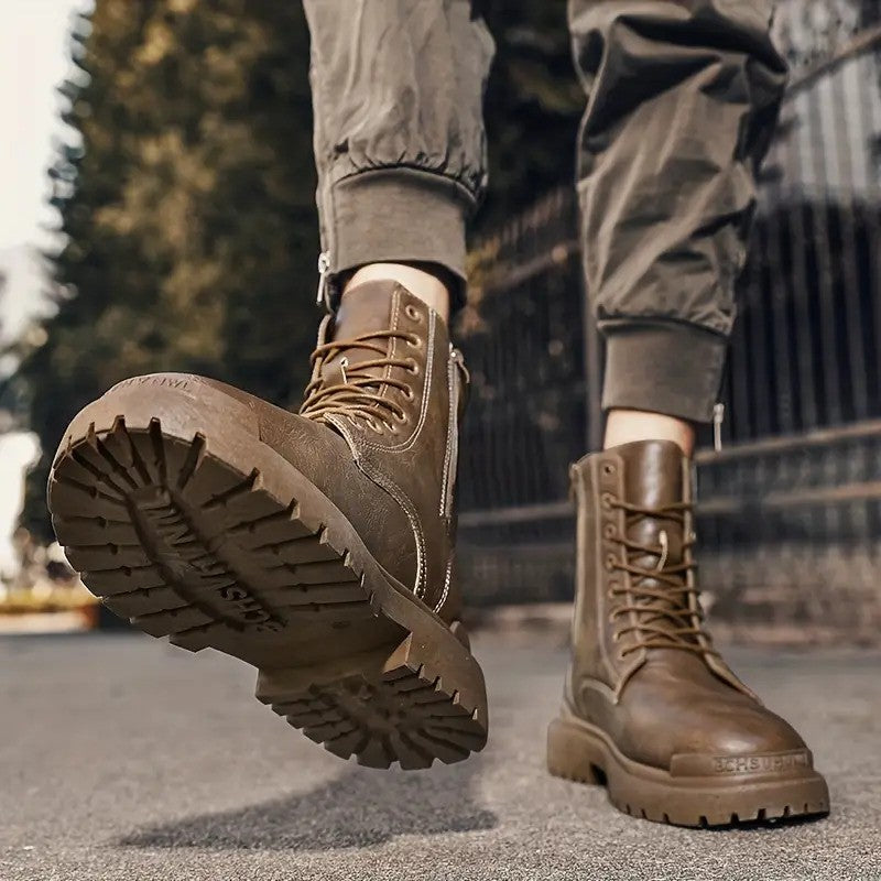 Karl Kampfstiefel | Schnürstiefel für Männer für den Winter-Chaps Herrenmode