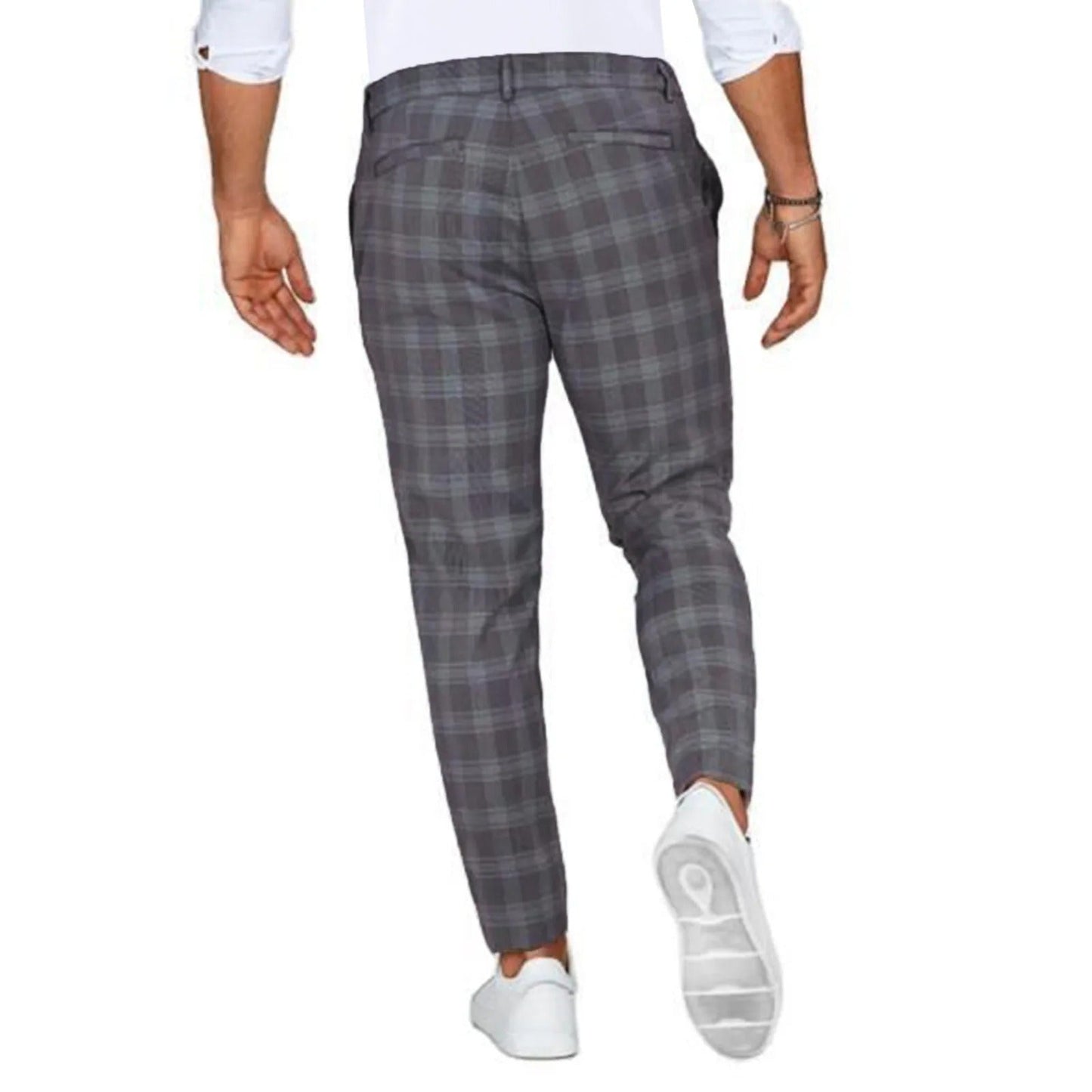 Karo-Hosen | Slim-Fit | Stretch | Herren Mode-Hosen | Herren-Hosen-Chaps Herrenmode