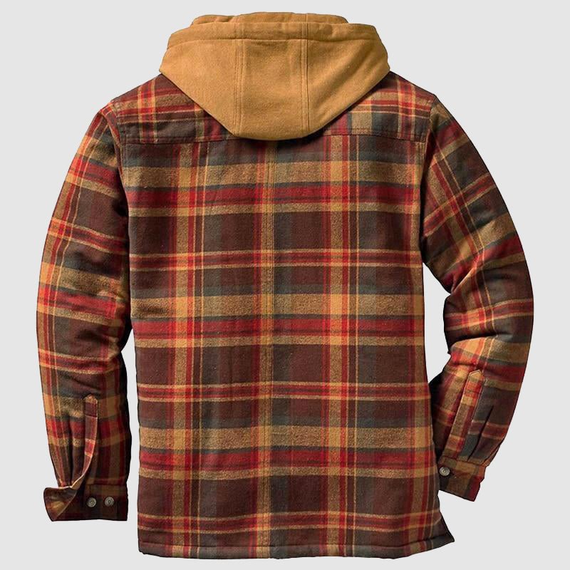 Karojacke – gesteppte Herren-Herbstjacke mit Kapuze-Chaps Herrenmode