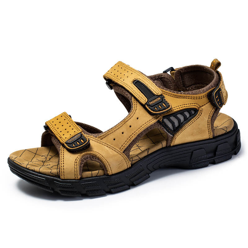 Klettverschluss-Sandalen – Orthopädische Sandalen – Sandalen für Spaziergänge – Sport-Sandalen – Herrensandalen-Beige-36-Chaps Herrenmode