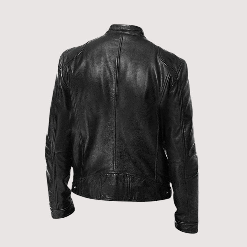Kunstlederjacke - Regular Fit - Veganes Leder - Bikerjacke - Lederjacke für Männer-Chaps Herrenmode