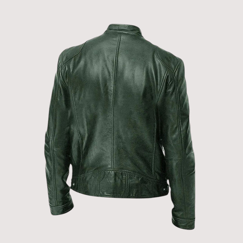 Kunstlederjacke - Regular Fit - Veganes Leder - Bikerjacke - Lederjacke für Männer-Chaps Herrenmode