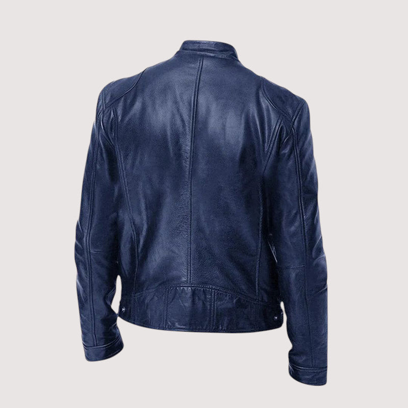 Kunstlederjacke - Regular Fit - Veganes Leder - Bikerjacke - Lederjacke für Männer-Chaps Herrenmode
