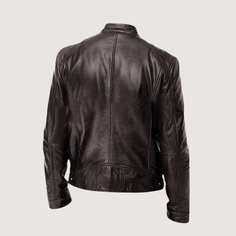 Kunstlederjacke - Regular Fit - Veganes Leder - Bikerjacke - Lederjacke für Männer-Chaps Herrenmode