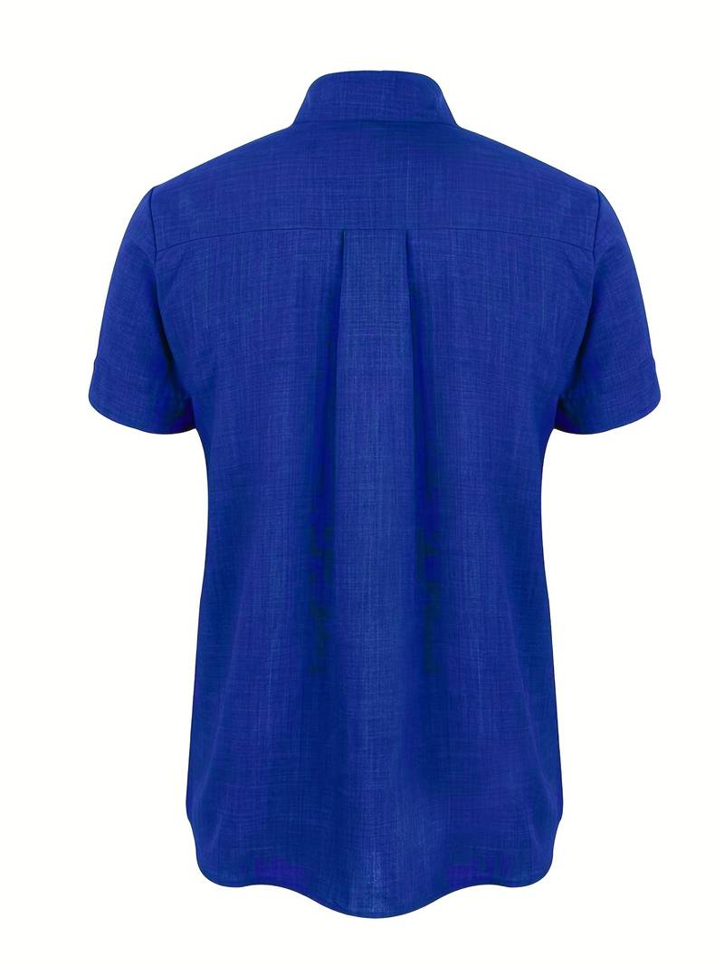 Kurzarmhemd – Leichtes Herrenhemd mit Kragen und Knöpfen-Chaps Herrenmode