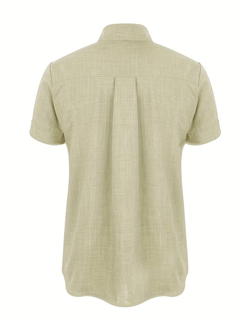 Kurzarmhemd – Leichtes Herrenhemd mit Kragen und Knöpfen-Chaps Herrenmode