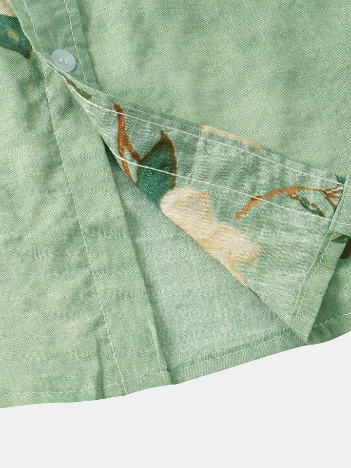 Kurzarmhemd – Umlegekragen – geblümt – Hemd mit Knöpfen – Herrenhemden-Chaps Herrenmode