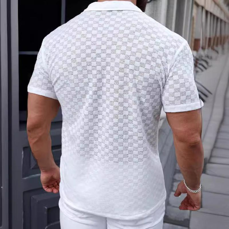 Kurzarmhemd | Weiß | Sommer | Hemd mit Knöpfen | Herrenhemden-Chaps Herrenmode