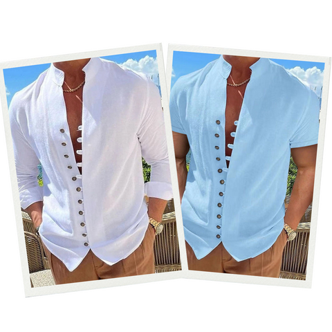 Kurzarmhemd – leichtes, atmungsaktives Sommerhemd mit Knopfleiste für Herren-Chaps Herrenmode