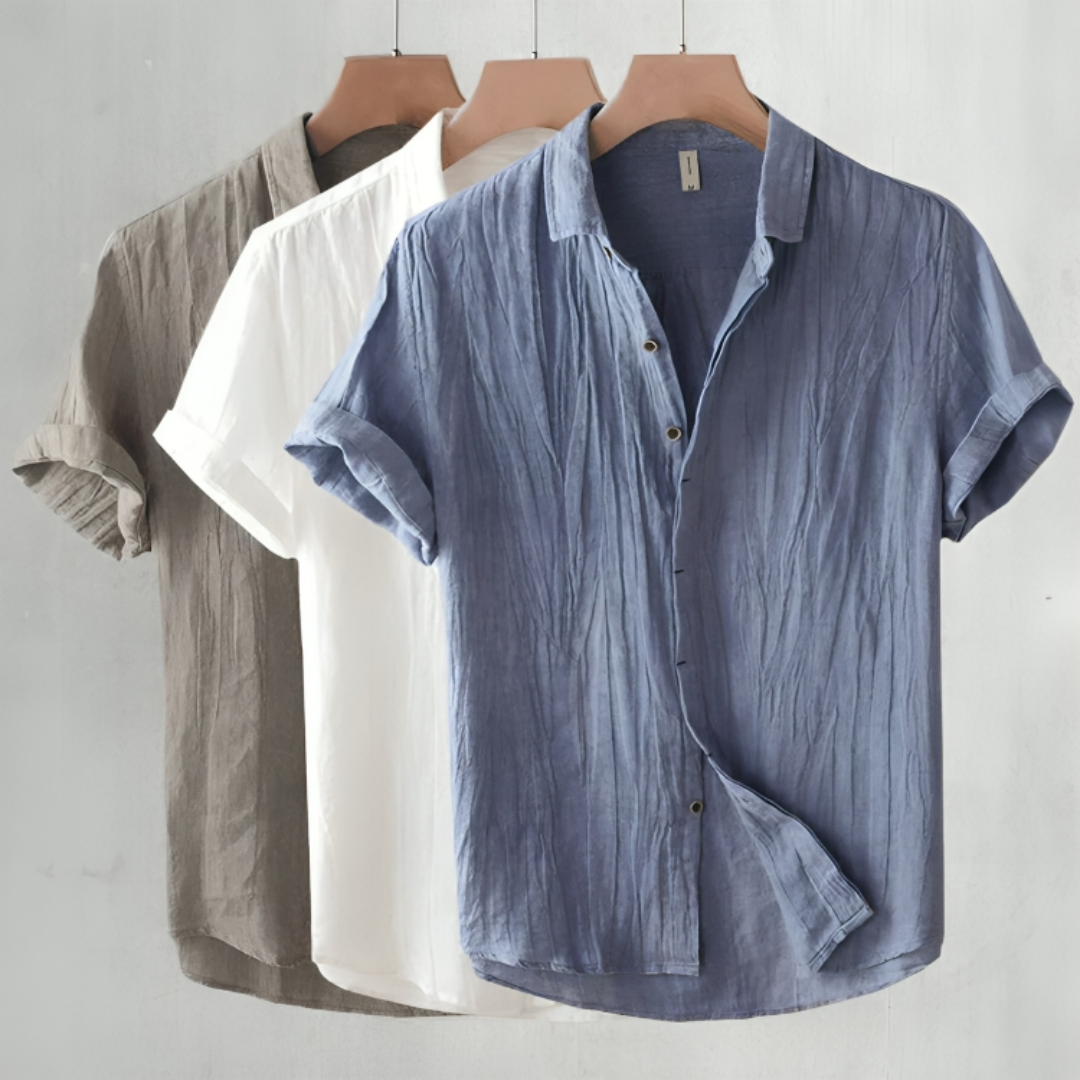 Kurzarmhemd – locker geschnitten – leicht – Button-down-Hemd – Herrenhemden-Chaps Herrenmode