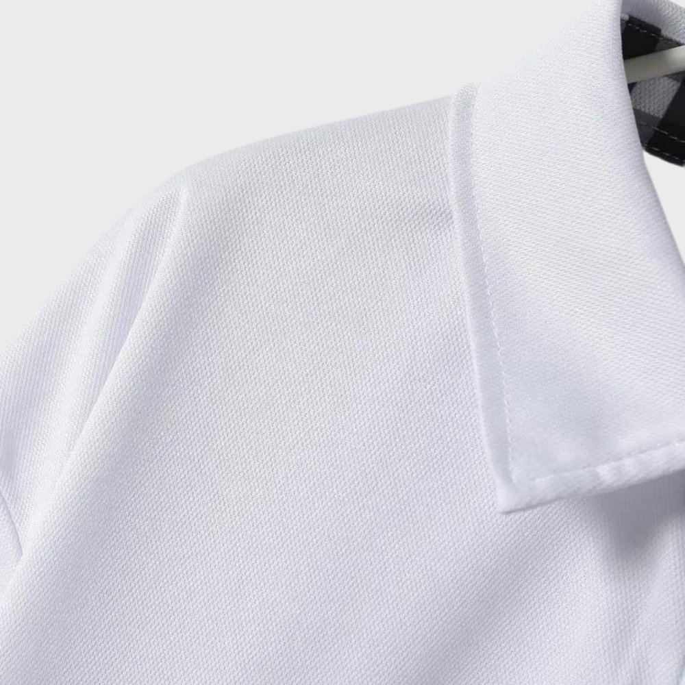Langarm-Polohemd – halbe Knopfleiste – Umlegekragen – Langarmhemd – Herrenhemden-Chaps Herrenmode