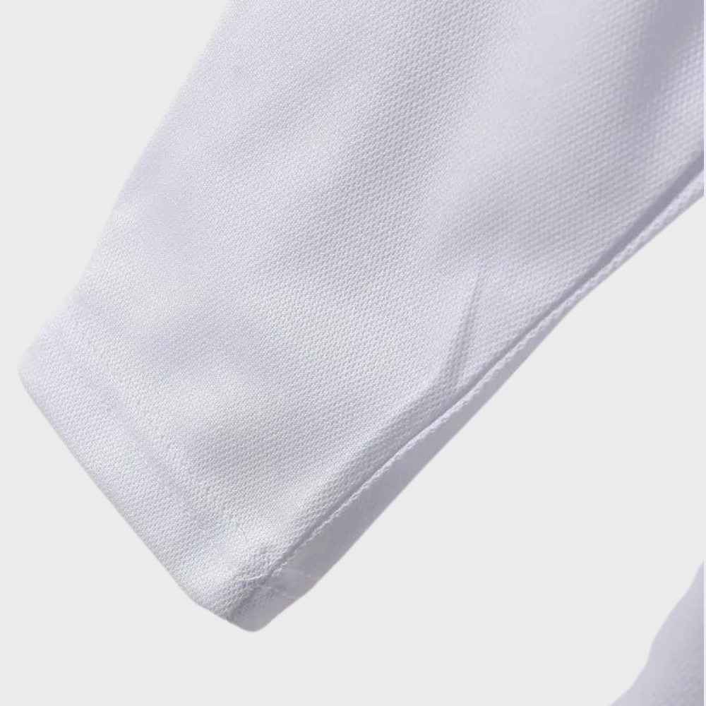 Langarm-Polohemd – halbe Knopfleiste – Umlegekragen – Langarmhemd – Herrenhemden-Chaps Herrenmode