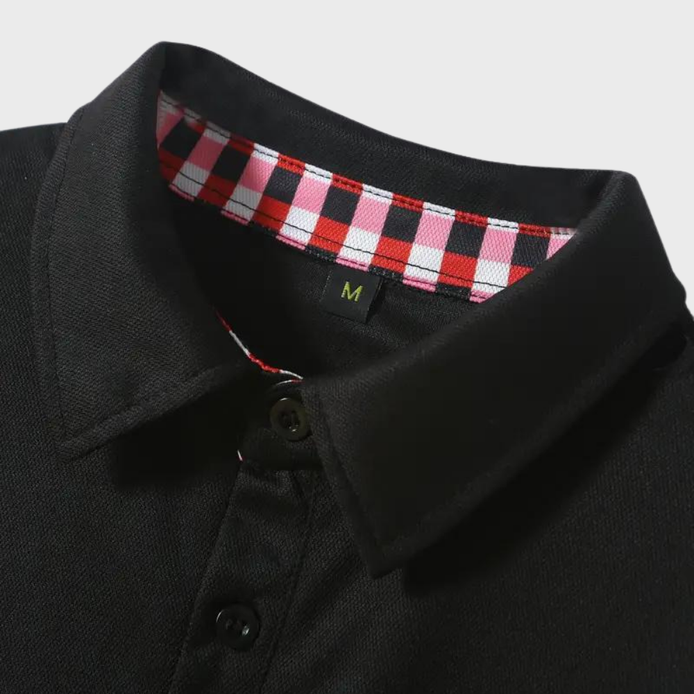 Langarm-Polohemd – halbe Knopfleiste – Umlegekragen – Langarmhemd – Herrenhemden-Chaps Herrenmode