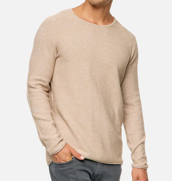 Langarm-Shirt – Lässiger Rundhalspullover für Männer-Maisstängel-XS-Chaps Herrenmode