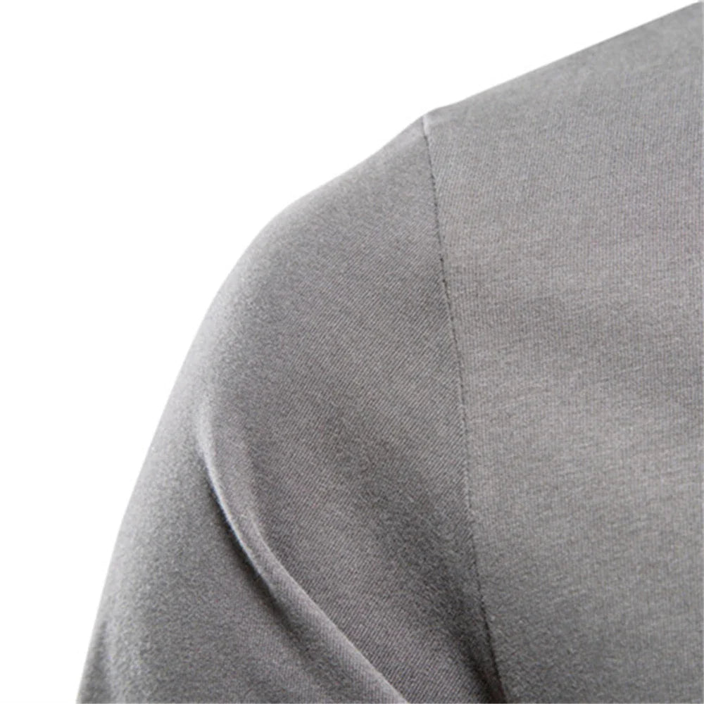 Langarm-T-Shirt | Rundhalsausschnitt | Einfarbig | Langarm-Weste | Herrenbekleidung-Chaps Herrenmode