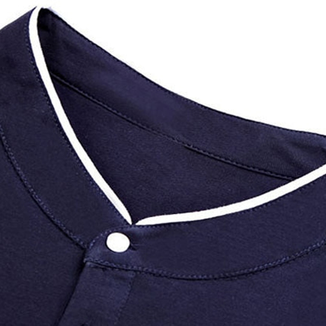Langarm-T-Shirt – geknöpft – schmal geschnitten – Poloshirt – Herrenbekleidung-Chaps Herrenmode