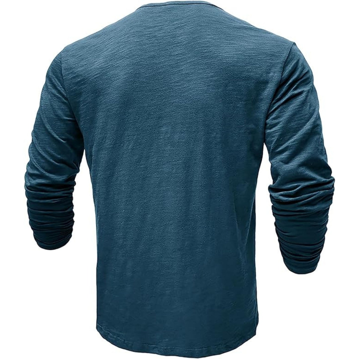 Langärmeliges T-Shirt - Herren Casual Plain Buttoned Up Henley Shirt-Chaps Herrenmode