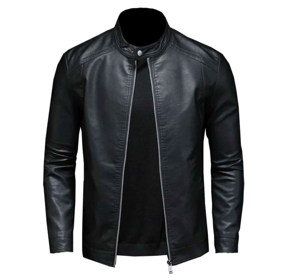 Lederjacke – Reißverschluss – Slim Fit – Bikerjacke – Herren-Lederjacke-Chaps Herrenmode