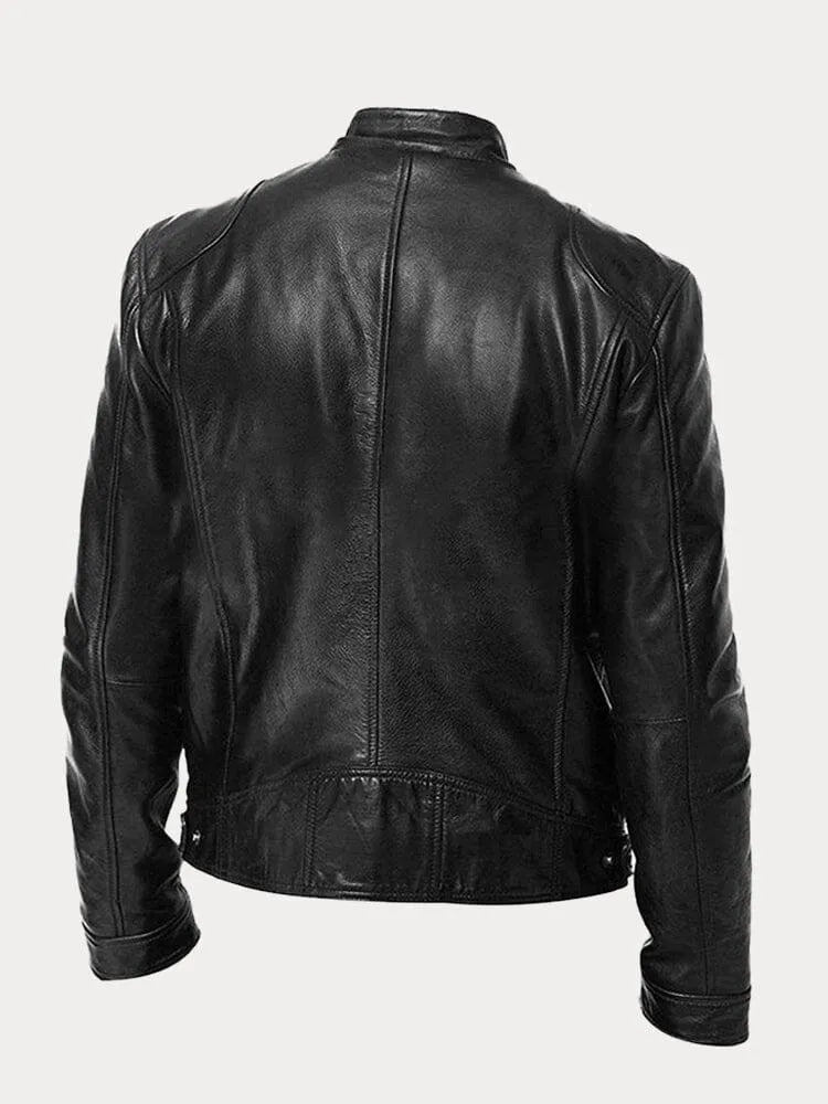 Lederjacke | Zip-Up | Regular Fit | Bikerjacke | Herren Lederjacke-Chaps Herrenmode