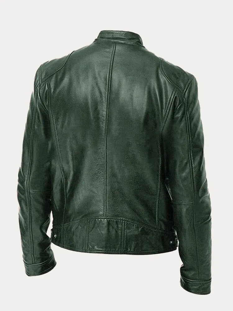 Lederjacke | Zip-Up | Regular Fit | Bikerjacke | Herren Lederjacke-Chaps Herrenmode