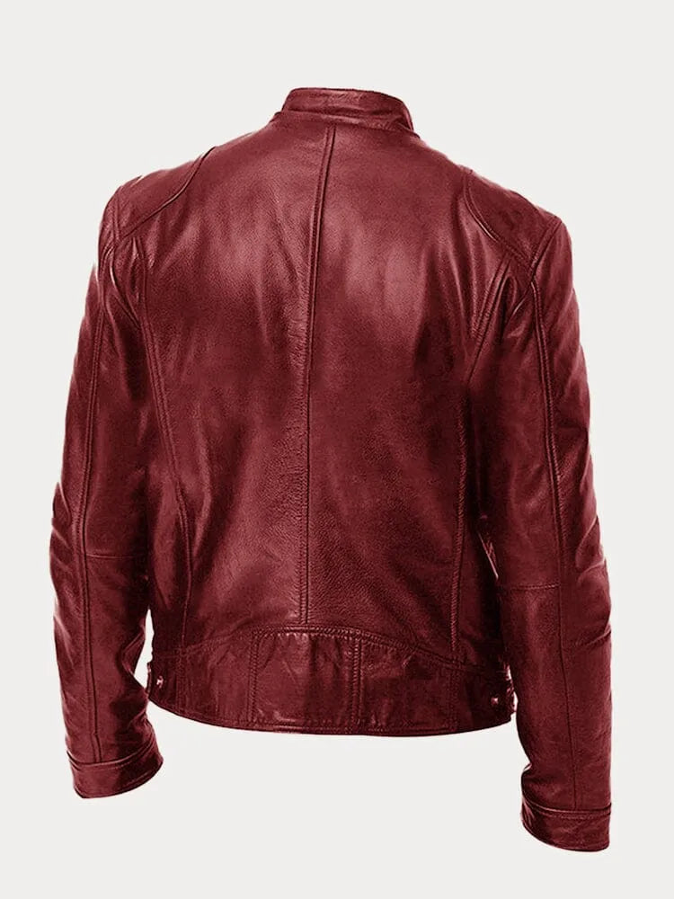 Lederjacke | Zip-Up | Regular Fit | Bikerjacke | Herren Lederjacke-Chaps Herrenmode