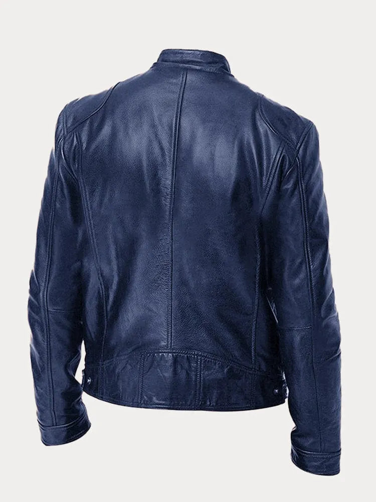 Lederjacke | Zip-Up | Regular Fit | Bikerjacke | Herren Lederjacke-Chaps Herrenmode