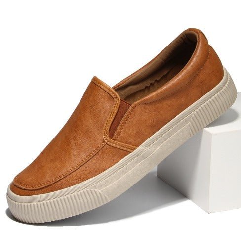 Lederschuhe - Bequeme Herren-Schuhe mit Gummisohle-Braun-38-Chaps Herrenmode