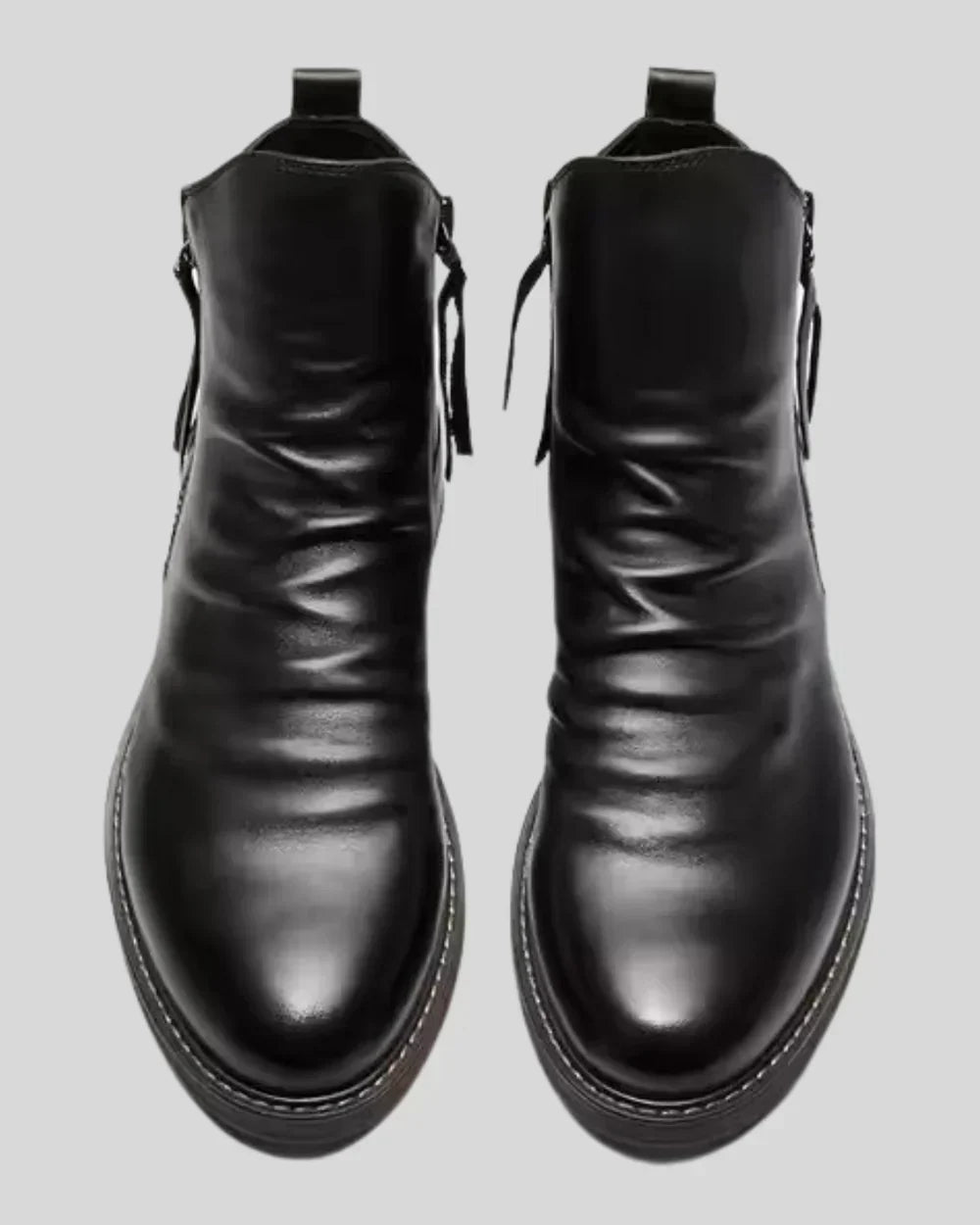 Lederstiefel – Stylisch – Reißverschluss – Stiefeletten – Herrenstiefel-Chaps Herrenmode